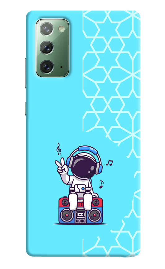 Cute Astronaut Chilling Samsung Note 20 Hard Case Back Cover by Casekaro