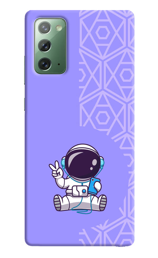 Cute Astronaut Chilling Samsung Note 20 Hard Case Back Cover by Casekaro