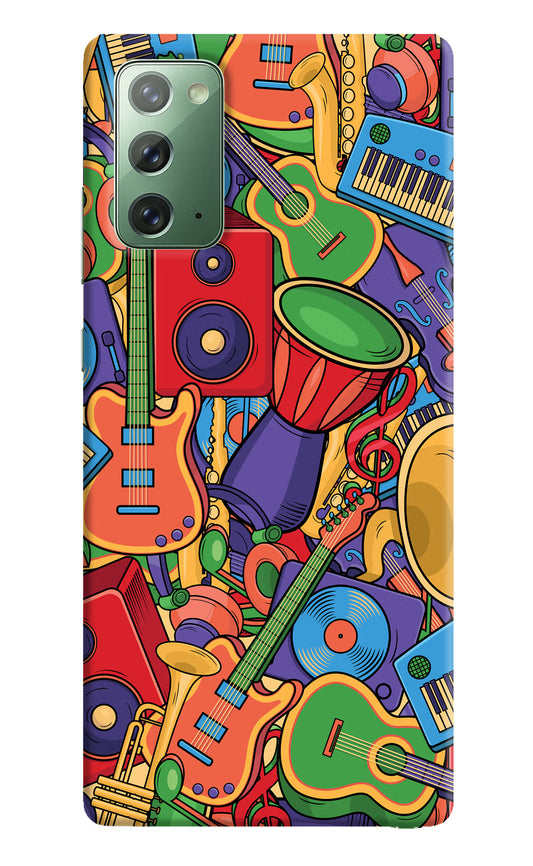Music Instrument Doodle Samsung Note 20 Hard Case Back Cover by Casekaro