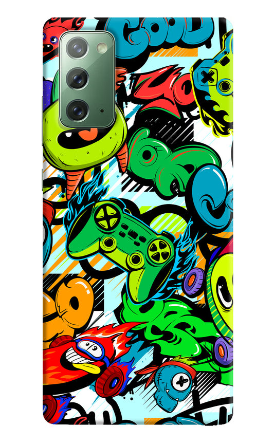 Game Doodle Samsung Note 20 Hard Case Back Cover by Casekaro