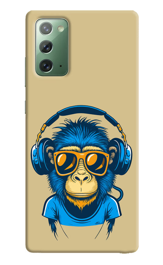 Monkey Headphone Samsung Note 20 Hard Case Back Cover by Casekaro