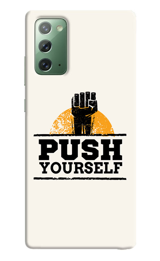 Push Yourself Samsung Note 20 Hard Case Back Cover by Casekaro