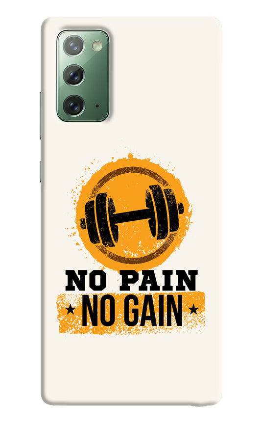 No Pain No Gain Samsung Note 20 Hard Case Back Cover by Casekaro