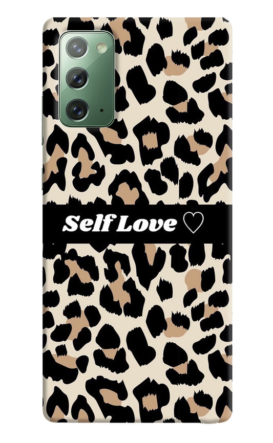 Leopard Print Self Love Samsung Note 20 Hard Case Back Cover by Casekaro