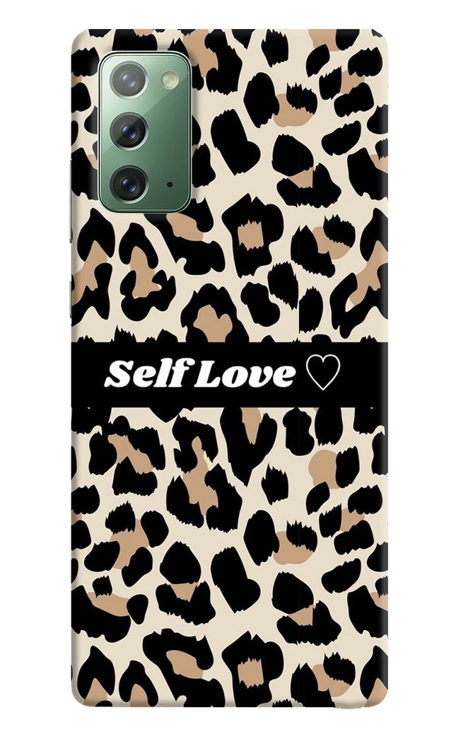 Leopard Print Self Love Samsung Note 20 Hard Case Back Cover by Casekaro