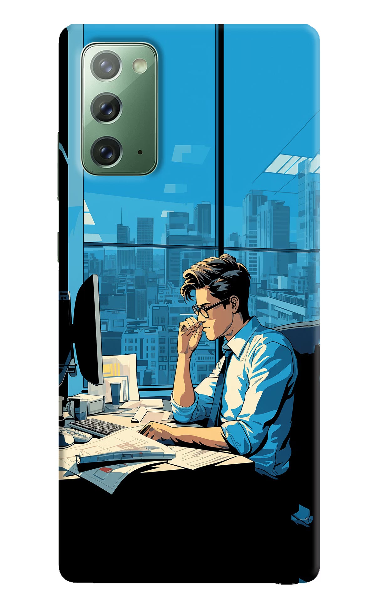 Focused Hustler (AI Generated) Samsung Note 20 Hard Case Back Cover by Casekaro