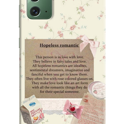 Hopeless Romantic Samsung Note 20 Hard Case Back Cover by Casekaro