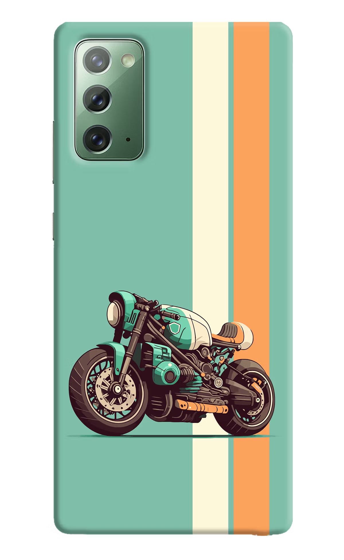 Striped Moto Drift Samsung Note 20 Hard Case Back Cover by Casekaro