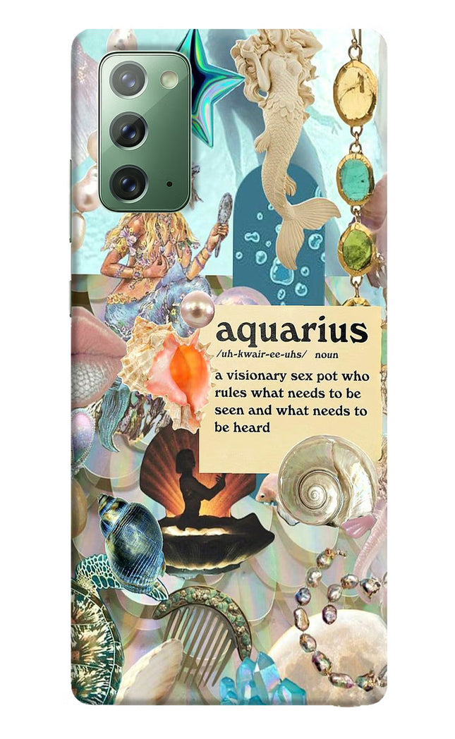 Aquarius Zodiac Samsung Note 20 Hard Case Back Cover by Casekaro