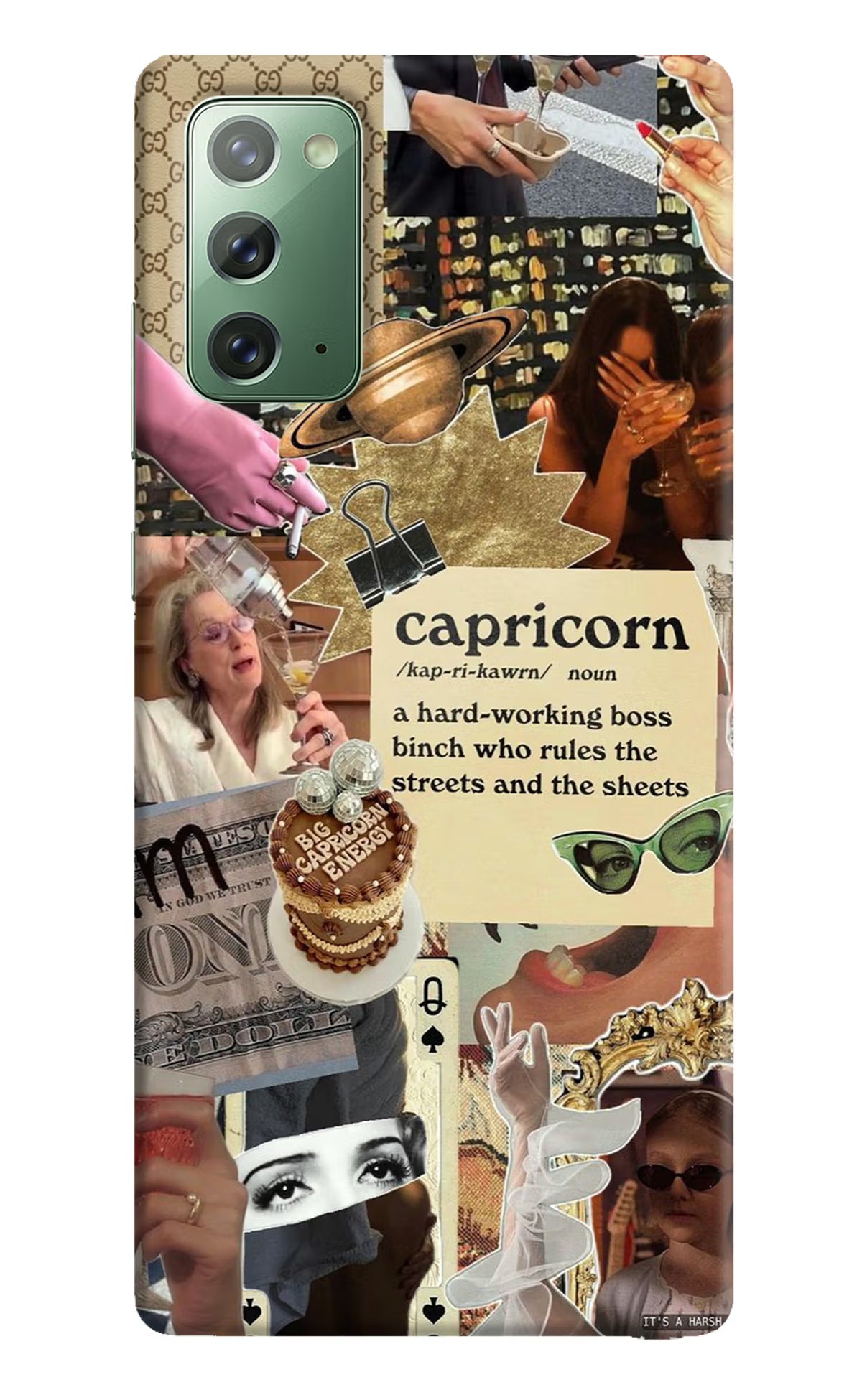 Capricorn Zodiac Samsung Note 20 Hard Case Back Cover by Casekaro