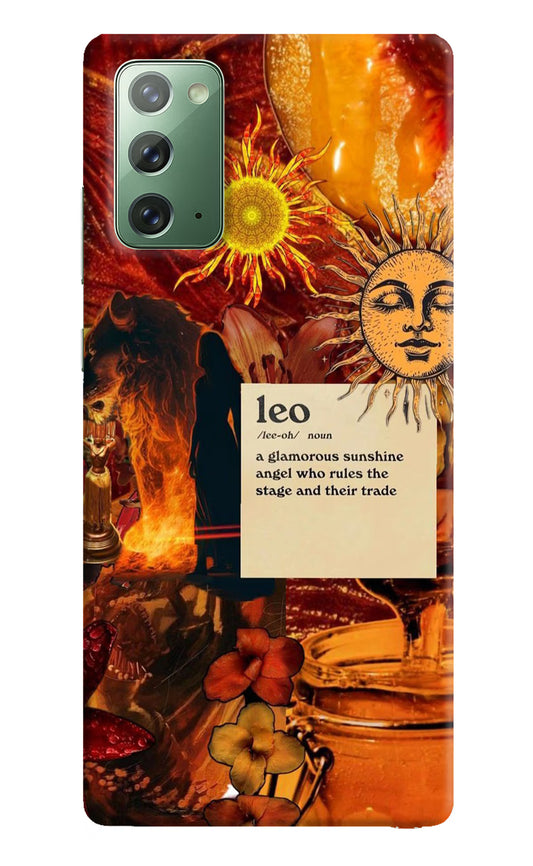 Leo Zodiac Samsung Note 20 Hard Case Back Cover by Casekaro