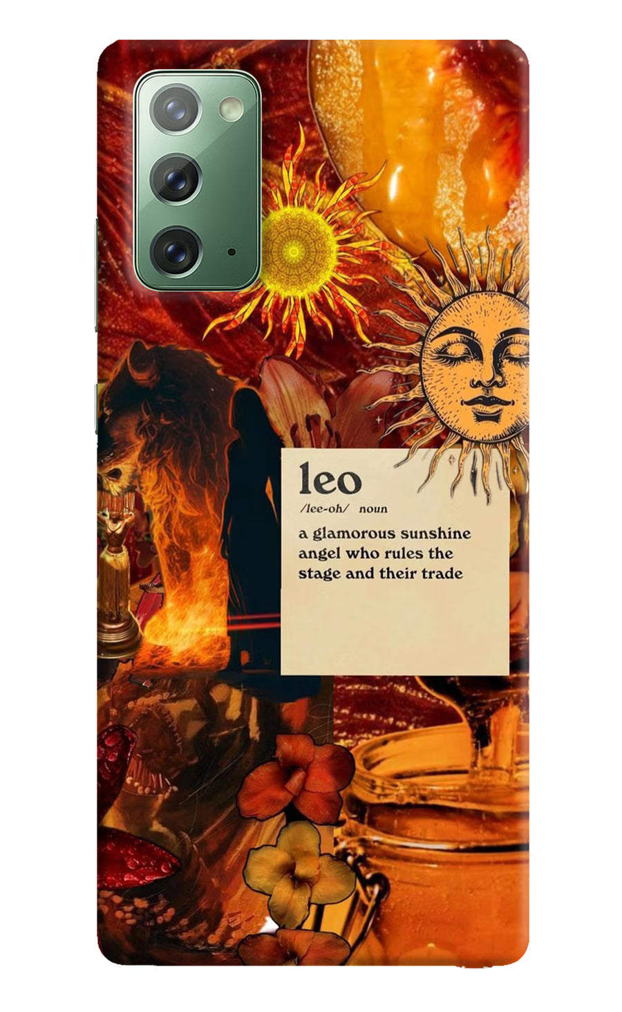 Leo Zodiac Samsung Note 20 Back Cover, Hard case