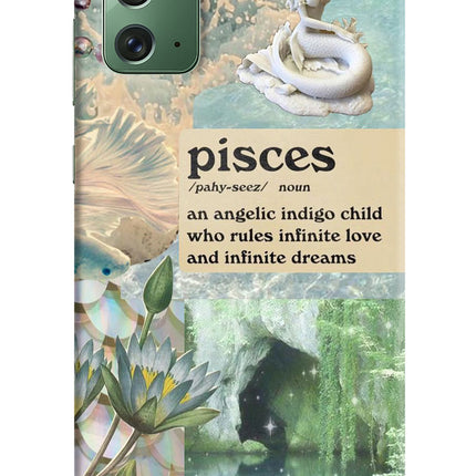 Pisces Zodiac Samsung Note 20 Hard Case Back Cover by Casekaro