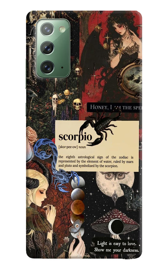 Scorpio Zodiac Samsung Note 20 Hard Case Back Cover by Casekaro