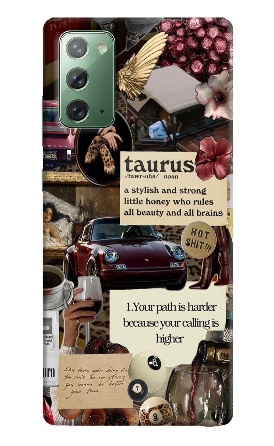Taurus Zodiac Samsung Note 20 Back Cover, Hard case