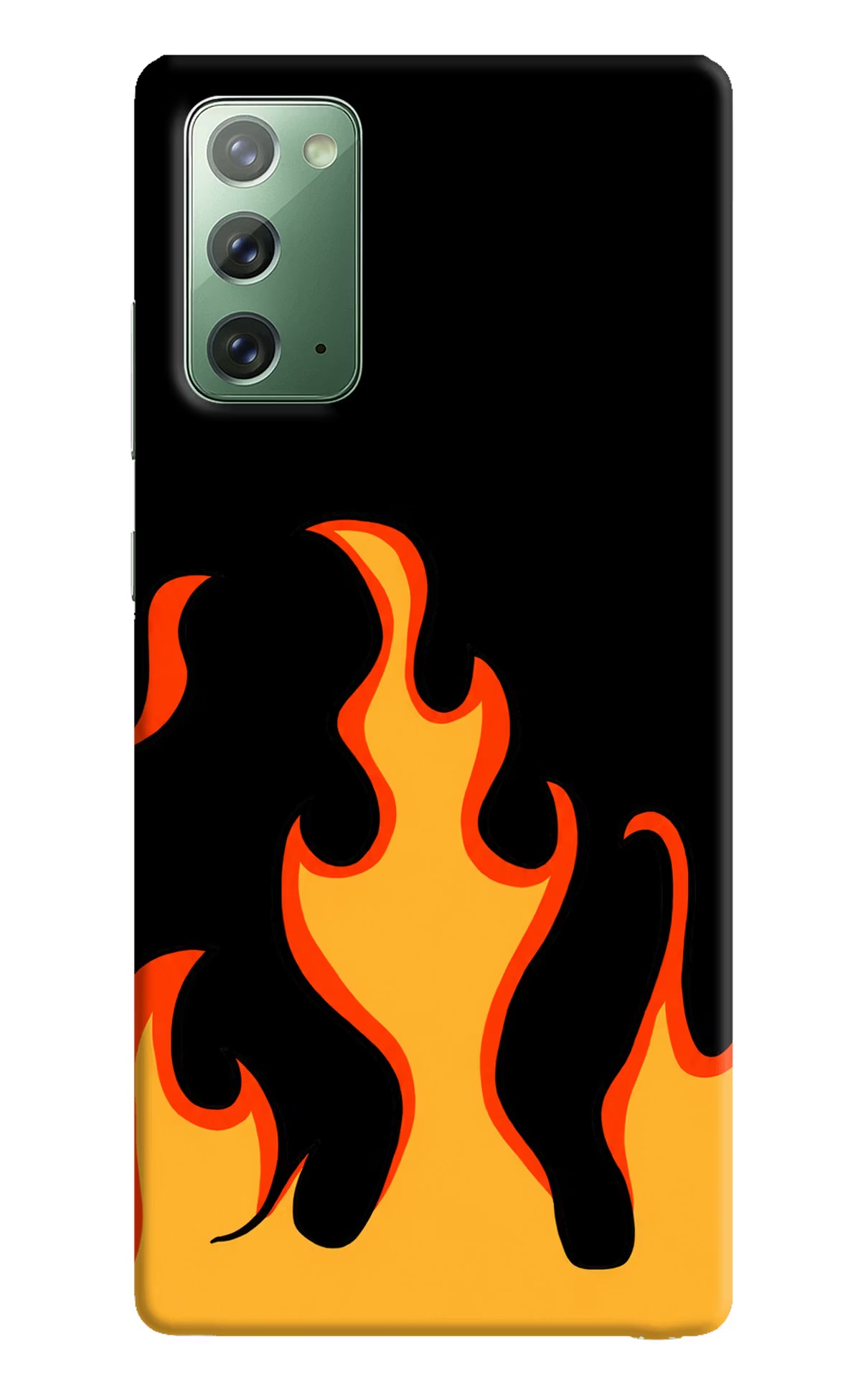 Fired Up – Black Samsung Note 20 Hard Case Back Cover by Casekaro
