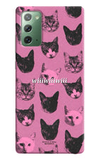 Pink Cats Samsung Note 20 Hard Case Back Cover by Casekaro