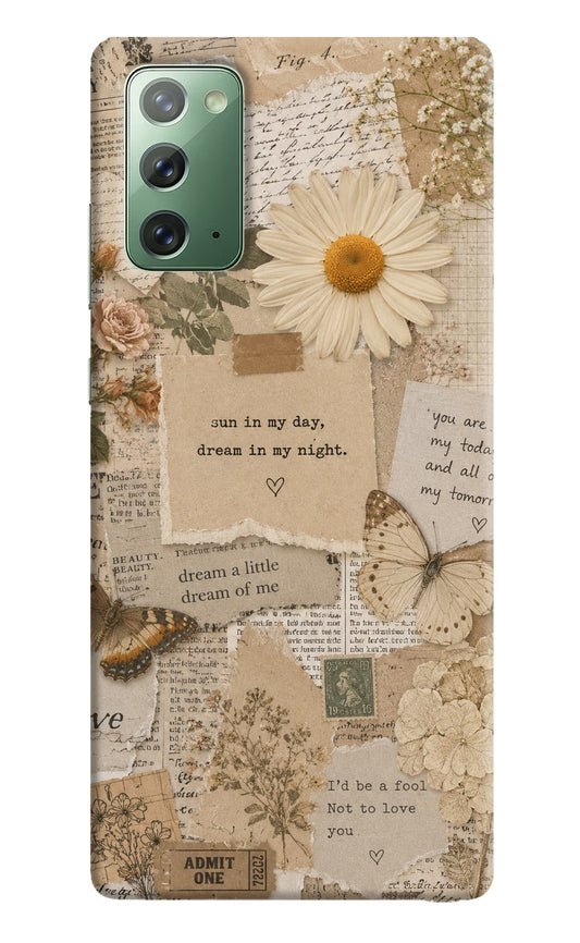 Vintage case Samsung Note 20 Hard Case Back Cover by Casekaro