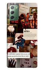 Zodiac Aries Samsung Note 20 Hard Case Back Cover by Casekaro