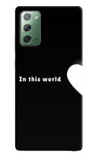 This World Samsung Note 20 Hard Case Back Cover by Casekaro