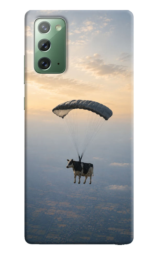 Skydiving Cow Samsung Note 20 Hard Case Back Cover by Casekaro