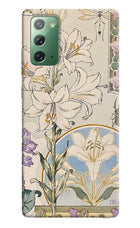 White Lily Samsung Note 20 Back Cover