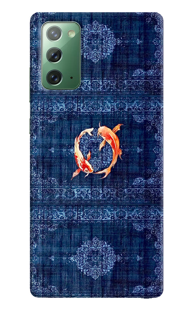 Koi Blue Samsung Note 20 Hard Case Back Cover by Casekaro