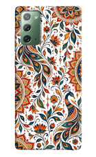 White Mayura Samsung Note 20 Hard Case Back Cover by Casekaro