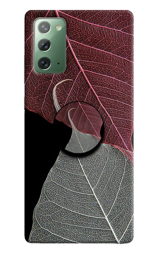 Leaf Pattern Samsung Note 20 Pop Case by Casekaro
