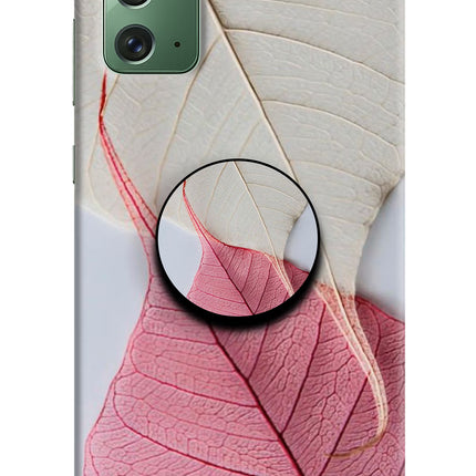 White Pink Leaf Samsung Note 20 Pop Case by Casekaro
