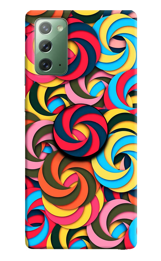Spiral Pattern Samsung Note 20 Pop Case by Casekaro