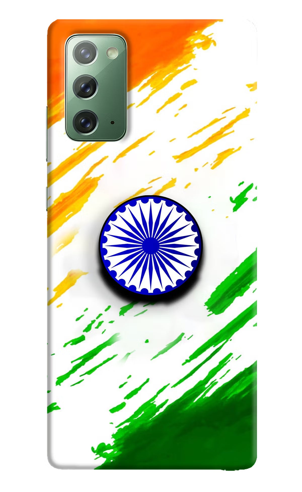 Indian Flag Ashoka Chakra Samsung Note 20 Pop Case by Casekaro