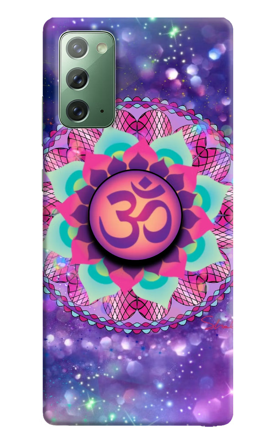 Om Purple Samsung Note 20 Pop Case, Hard case