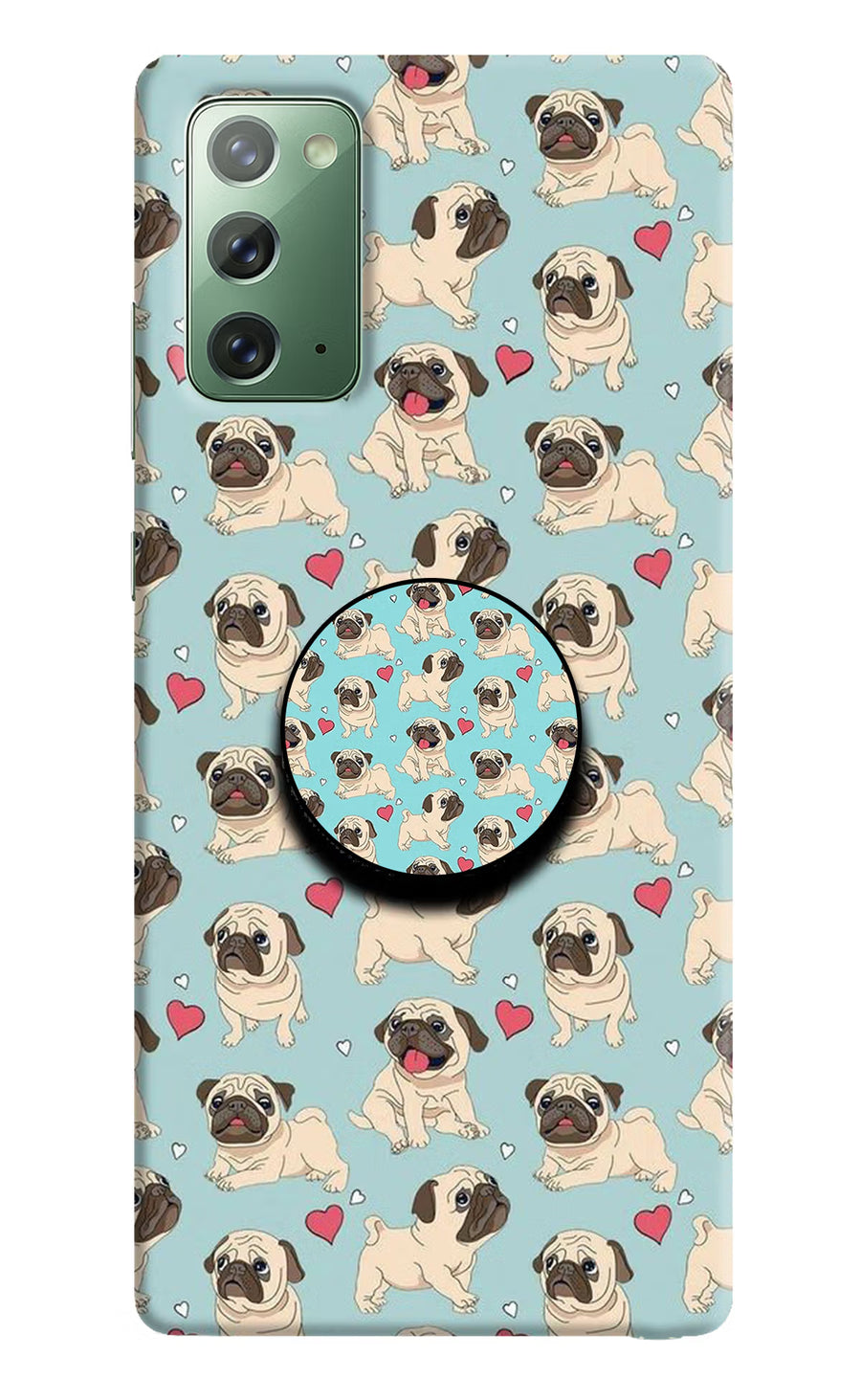 Pug Dog Samsung Note 20 Pop Case, Hard case