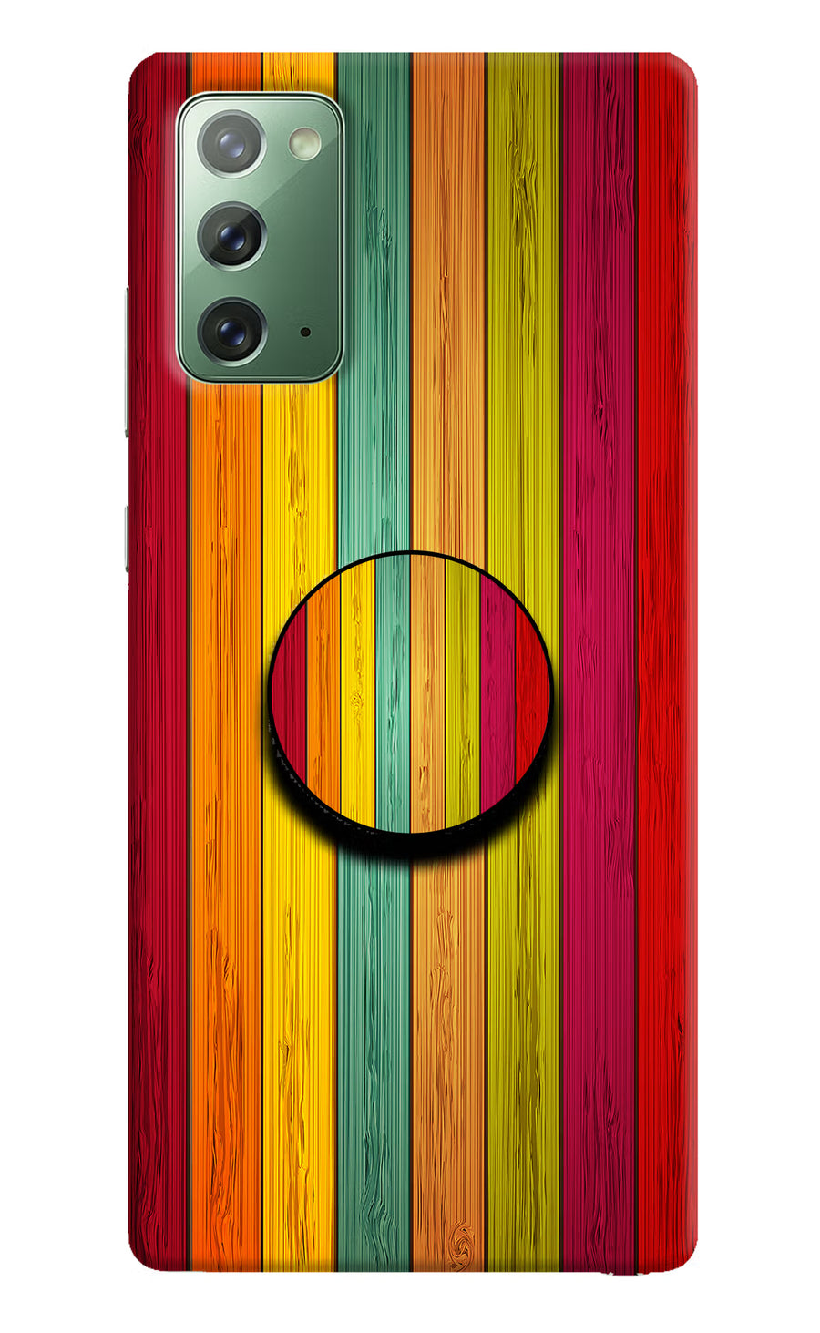Multicolor Wooden Samsung Note 20 Pop Case, Hard case