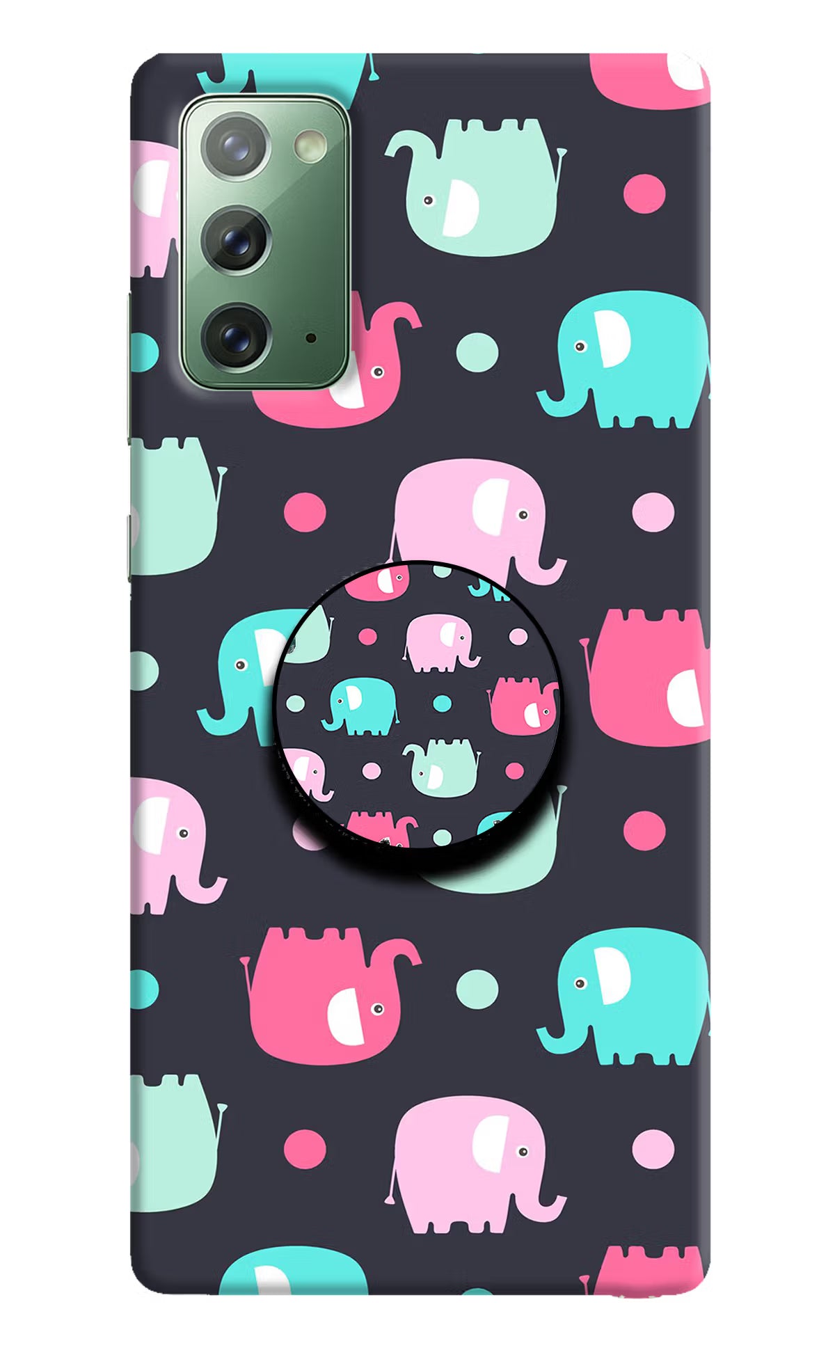 Baby Elephants Samsung Note 20 Pop Case by Casekaro