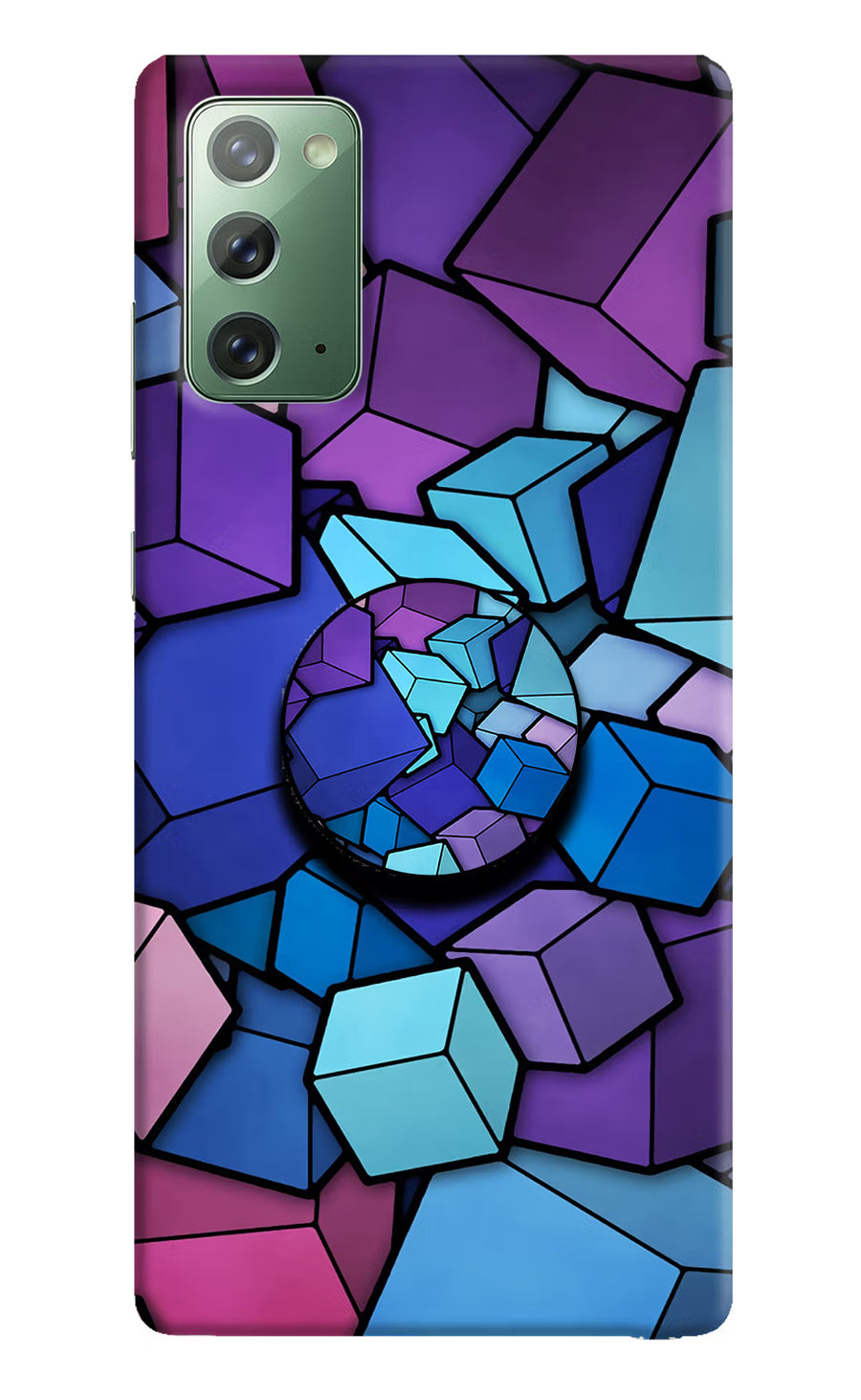 Cubic Abstract Samsung Note 20 Pop Case, Hard case