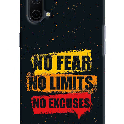 No Fear No Limits No Excuse Oneplus Nord CE 5G Hard Case Back Cover by Casekaro