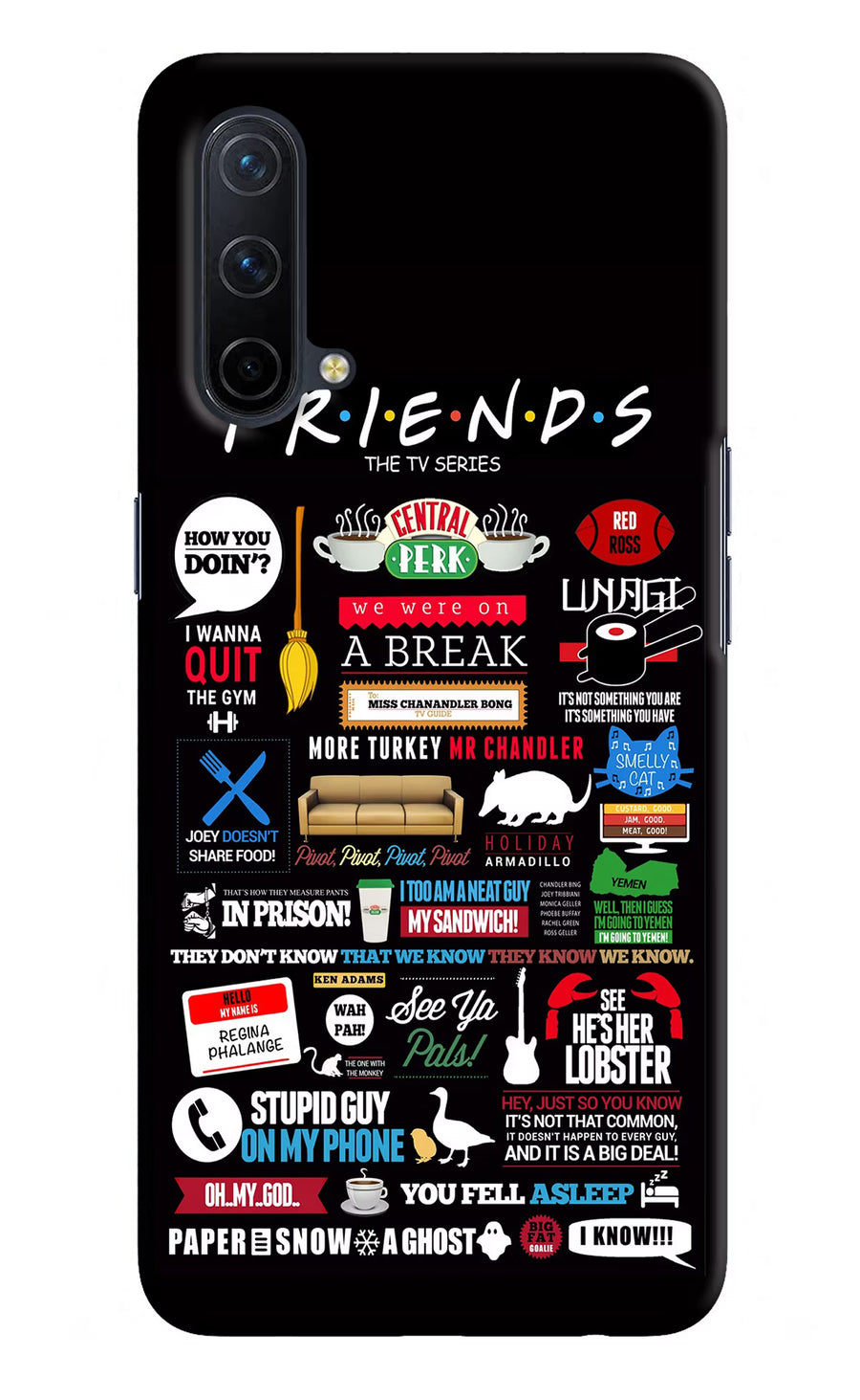 FRIENDS Oneplus Nord CE 5G Back Cover, Hard case
