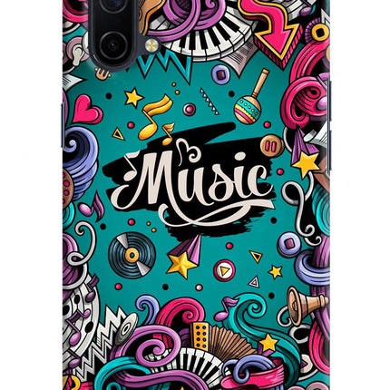 Music Graffiti Oneplus Nord CE 5G Hard Case Back Cover by Casekaro
