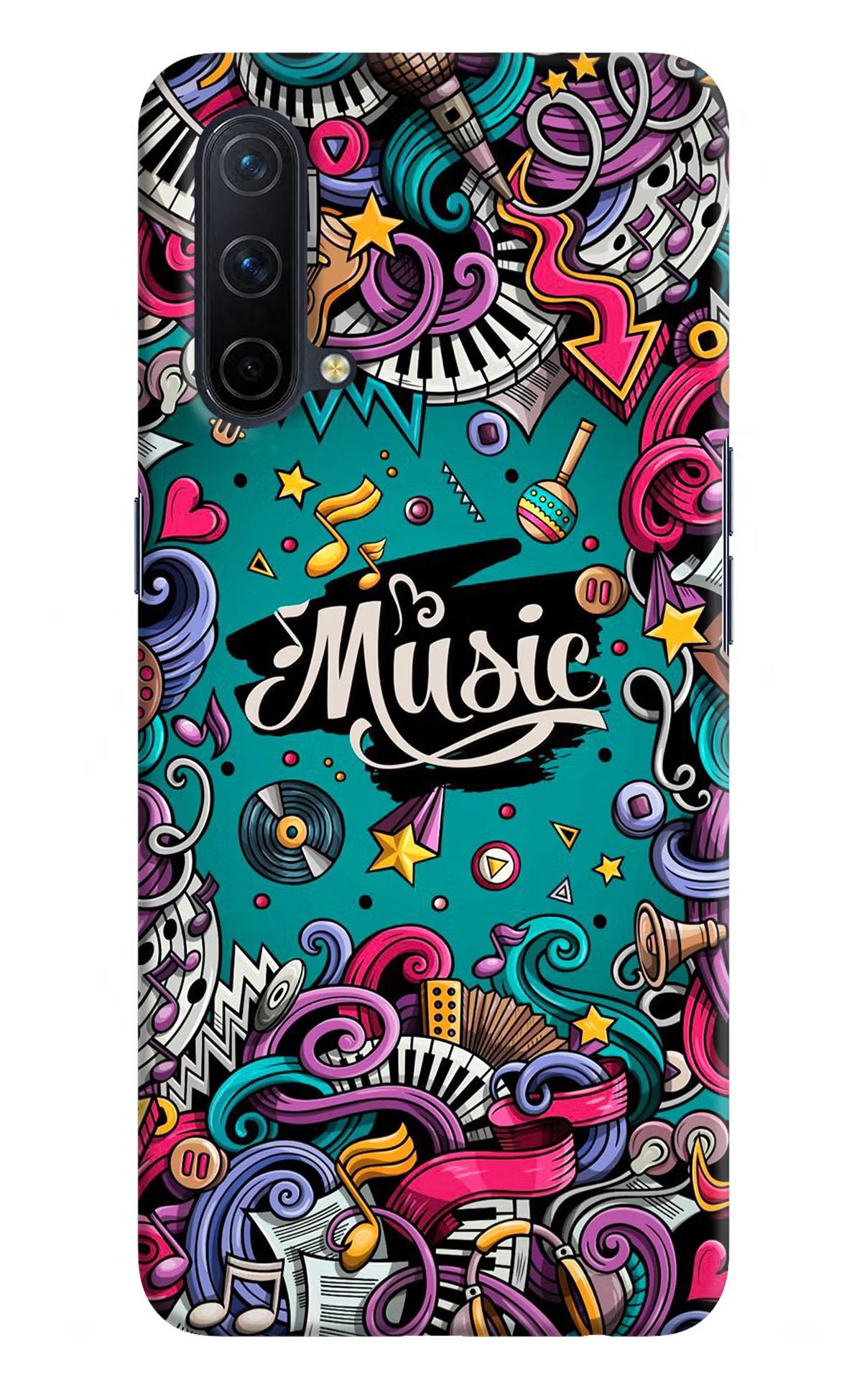 Music Graffiti Oneplus Nord CE 5G Hard Case Back Cover by Casekaro