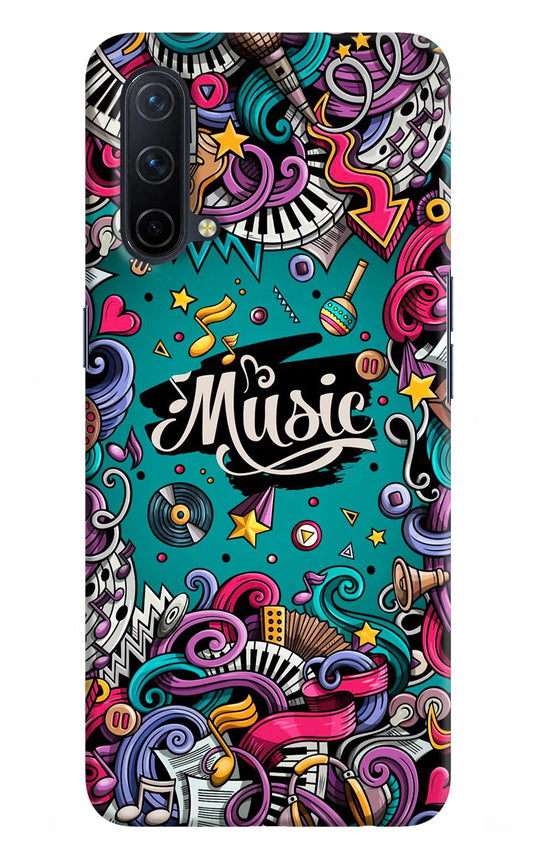 Music Graffiti Oneplus Nord CE 5G Hard Case Back Cover by Casekaro