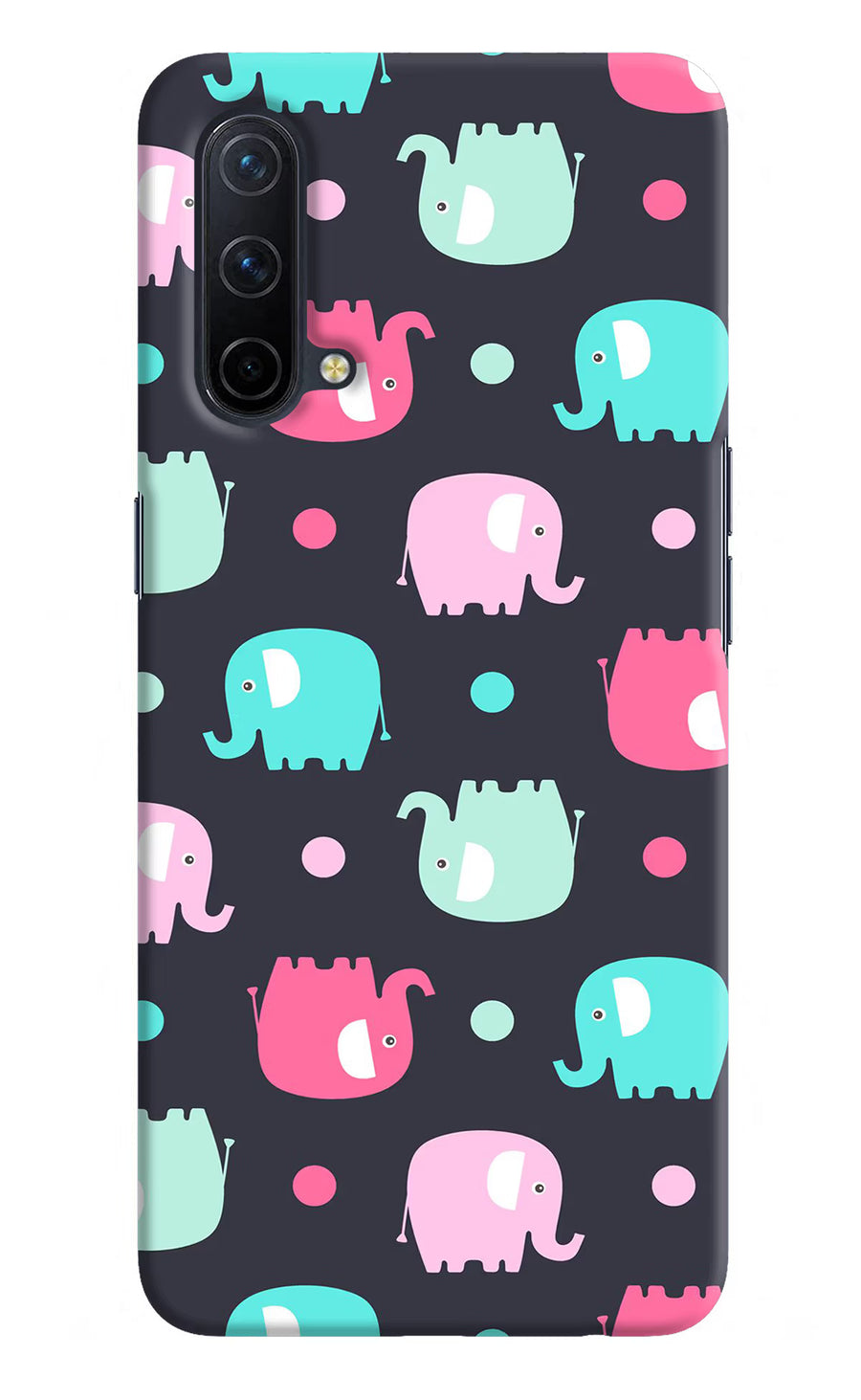 Elephants Oneplus Nord CE 5G Back Cover, Hard case