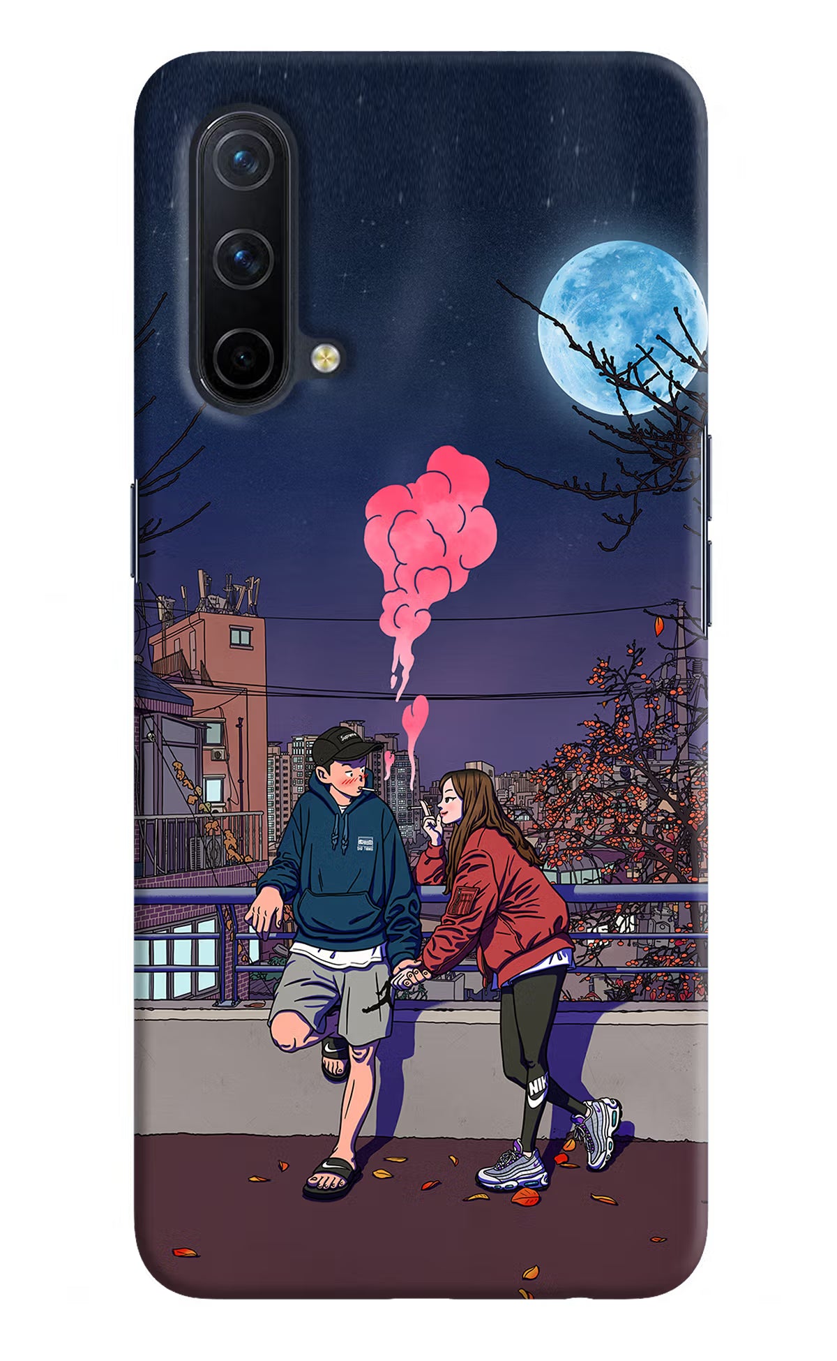 Chilling Couple Oneplus Nord CE 5G Hard Case Back Cover by Casekaro
