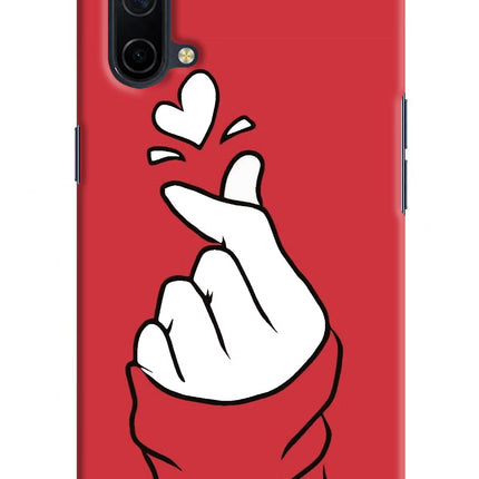 Korean Love Sign Oneplus Nord CE 5G Hard Case Back Cover by Casekaro