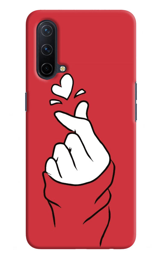 Korean Love Sign Oneplus Nord CE 5G Hard Case Back Cover by Casekaro