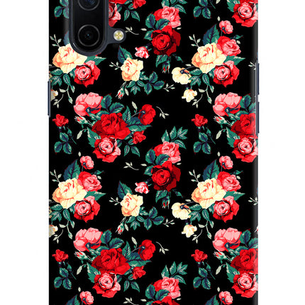 Rose Pattern Oneplus Nord CE 5G Hard Case Back Cover by Casekaro