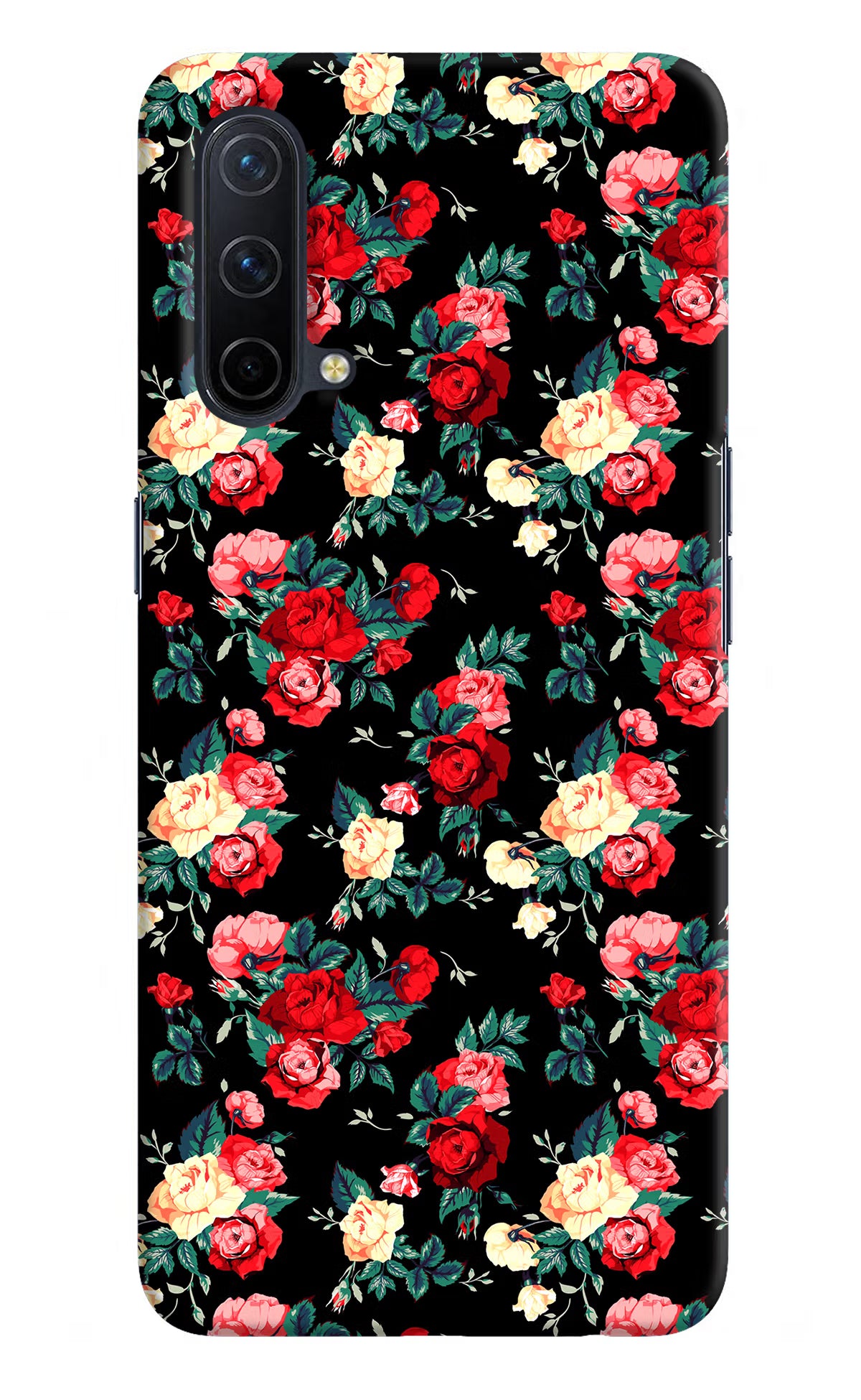 Rose Pattern Oneplus Nord CE 5G Hard Case Back Cover by Casekaro