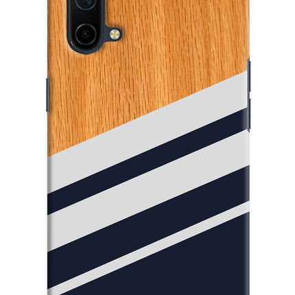Blue and white wooden Oneplus Nord CE 5G Hard Case Back Cover by Casekaro