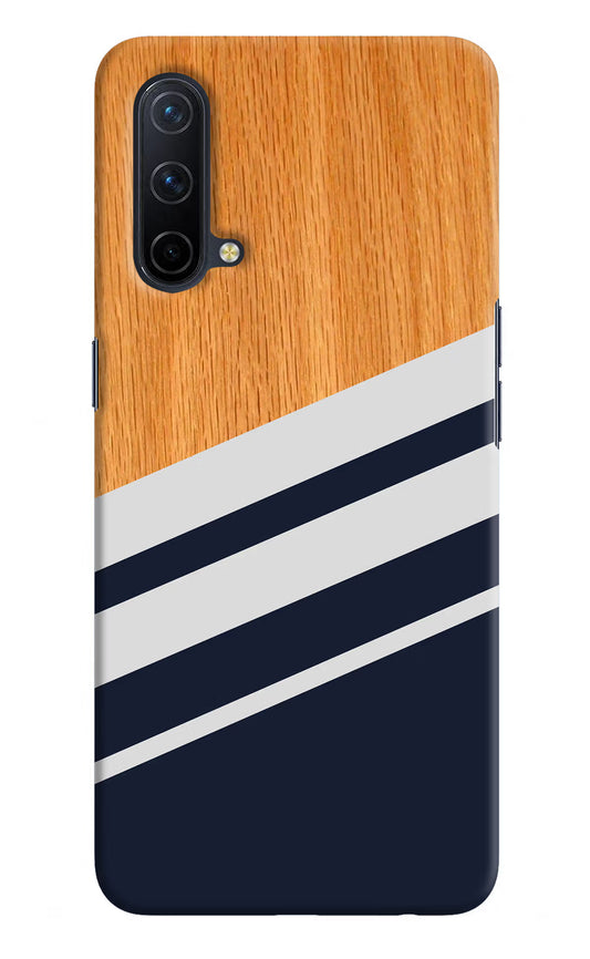 Blue and white wooden Oneplus Nord CE 5G Hard Case Back Cover by Casekaro
